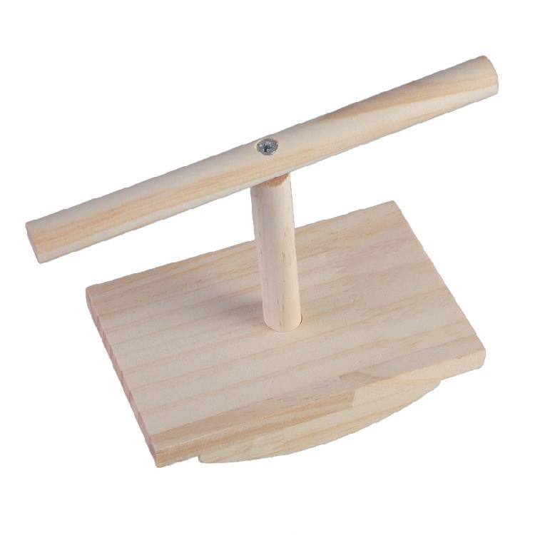 Standing Chewing Toy Hammock Small Bird Play Stands Wood Gym Stand Ladder for Healthy Development