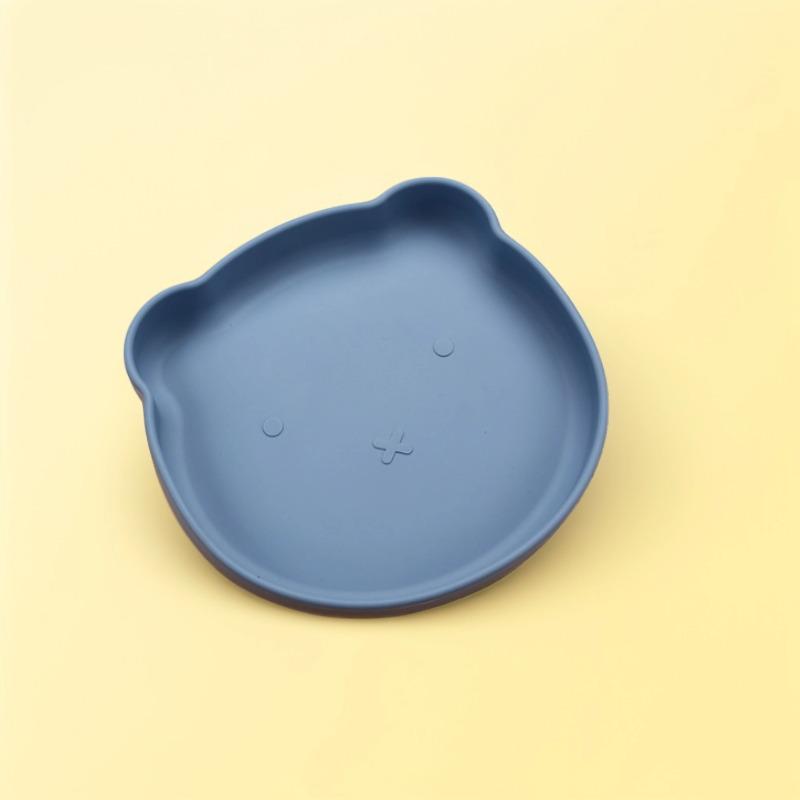 High-Quality Silicone Baby Suction Plate - Bear Design