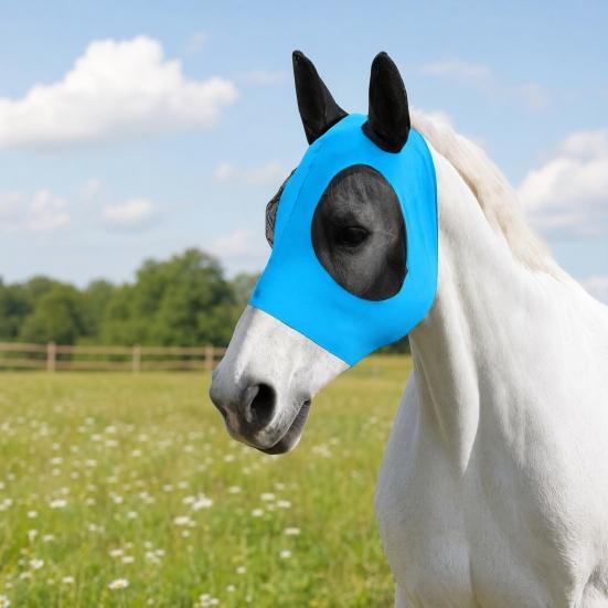 Horse Fly Mask, with Wide Eye Opening Space, Soft Lightweight Breathable Mesh Mask, for Insect And UV Protection