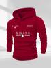 Italy MILANO Milan Multi-Position Flag Letter Hooded Sweater Men's Casual Shoulder Hoodie
