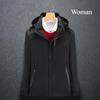 Solid Color Couple Hooded Jacket Unisex Waterproof Windbreaker Windproof Outdoor Hiking Jacket Coat for Spring Autumn
