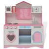 VidaXL Cuisine jouet 82 x 30 x 100 cm Bois Rose et blanc