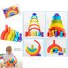 Rainbow Arch Bridge Building Blocks Wooden Toy For Kids Developmental Playtime
