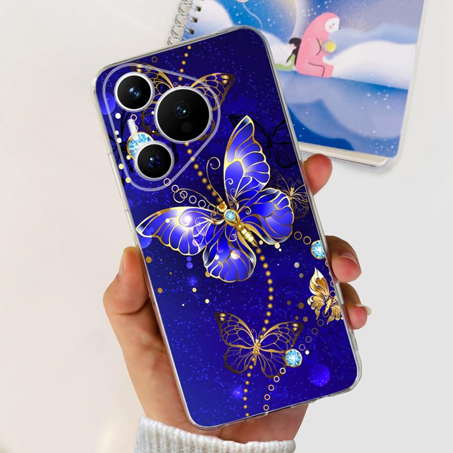 Für Huawei Pura 70 Hülle Niedliche Cartoon Bemalte Abdeckung Klare Silikon Handyhülle Für Huawei Pura 70 Pro Plus Pura70 Pro + Weiche Hülle