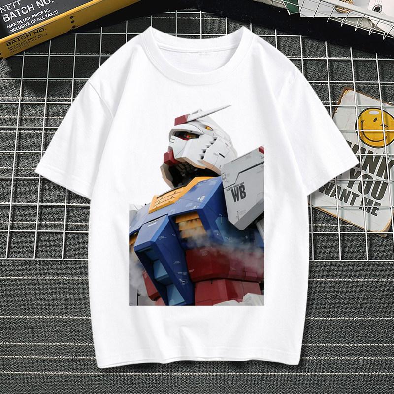 Mobile Suit Gundam Anime TShirt for Men Women Kids Classic Robot Graphic Casual Cotton Short Sleeve Streetwear Top