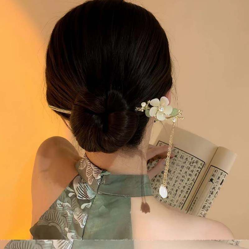 Retro Quaste Haarspange im chinesischen Stil für Frauen Haarnadeln Blume handgemachte Haarnadeln Charme Schmuck Zubehör Haarschmuck