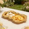 Vintage Jewelry Tray Multifunctional Exquisite Metal Decorative Tray for Dessert Fruit Snacks