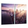 Glas-Schneidebrett 2x 30x52 Landschaft
