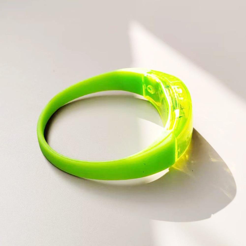 2pcs Sound Activated LED Glow Bracelet Multi Colored Sports Wristband Sound Activated  Bangle  Party