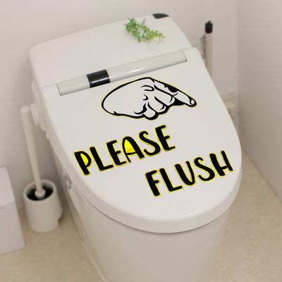 A Variety Of Hand-Painted English Letters Put Me Down Slogan Bronzing Toilet Sticker Bathroom Bathroom Wall Sticker