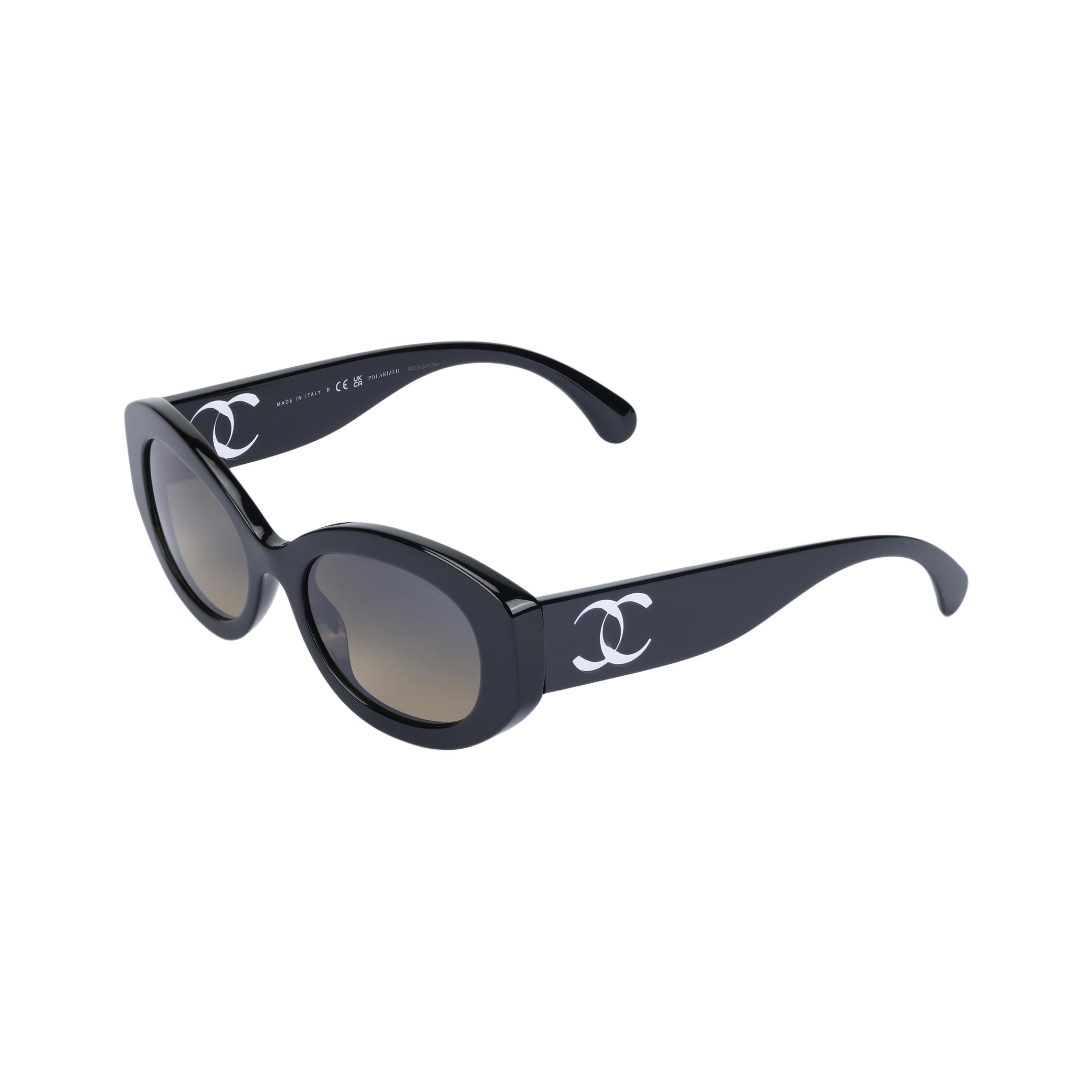 Chanel Logotips Neregulāras Formas Saulesbrilles Unisex