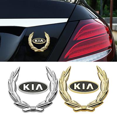 1PC 3D Metal Car Fender Side Emblem Sticker Window Rear Trunk Badge For K2 K3 Forte CEED OPTIMA Cerato SOUL K5 RIO Sportage