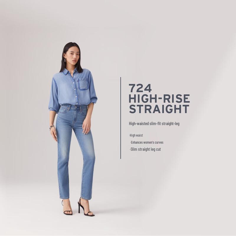 Levi's Women's 724 Ice Cool Series High Waist Slim Straight Jeans