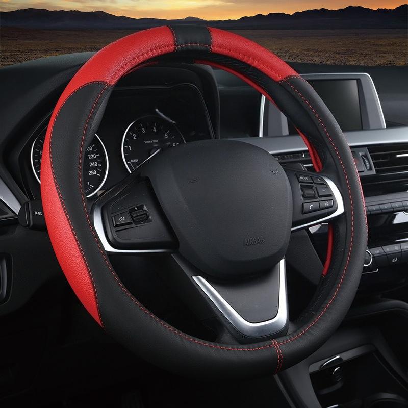 38CM Universal Four Season Steering Wheel Cover Car Interior Handle Decoration Cover Automotive Steering Wheels & Accessories