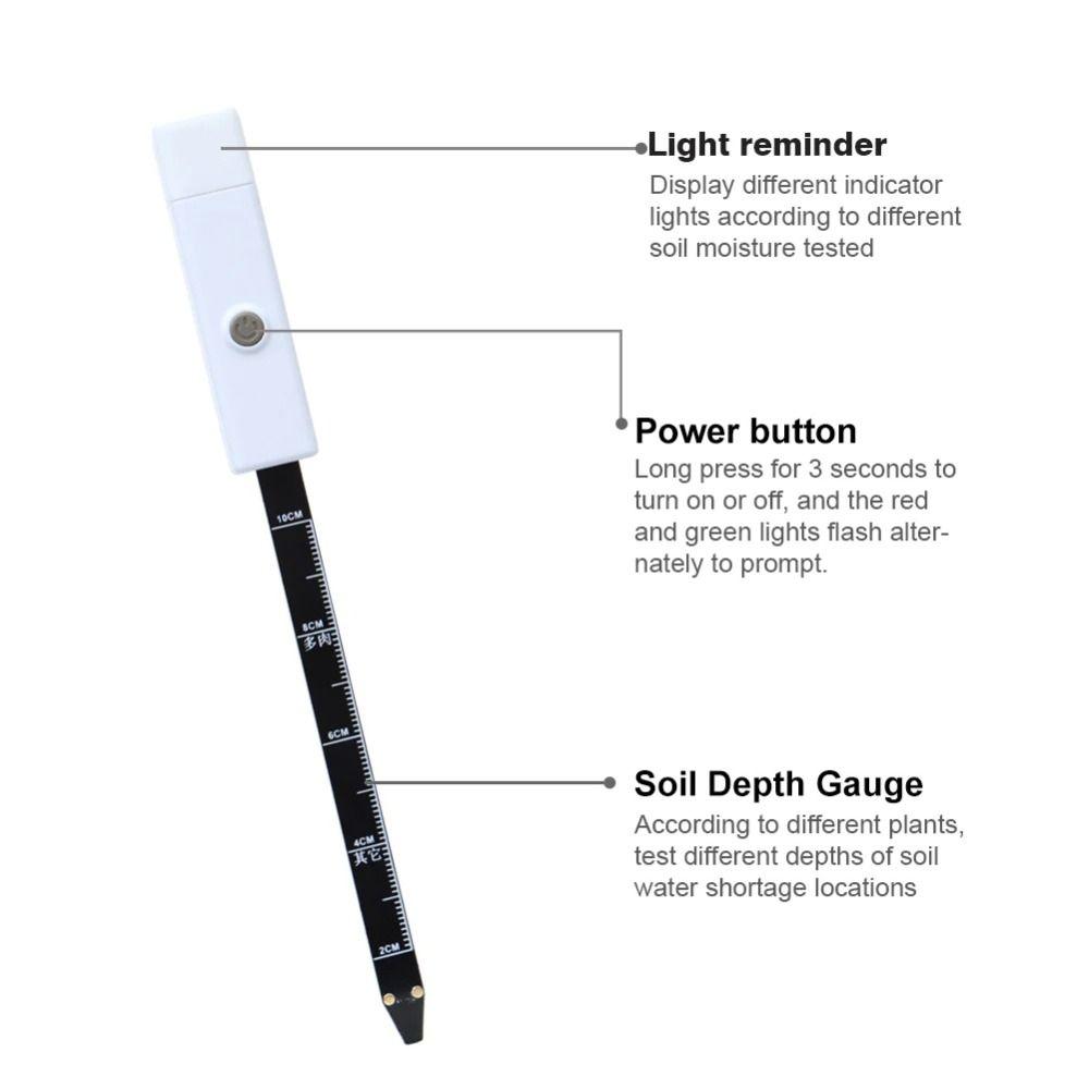 Accurate Plant Light Alarm Durable Soil Humidity Monitor Soil Moisture Tester  Home Gardening