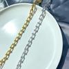 Sterling Tone U Shaped Chain Pendant Necklace Gathering Jewelry For Women Geometric Chunky Pendant Necklace Celebration NewGeometric Chain
