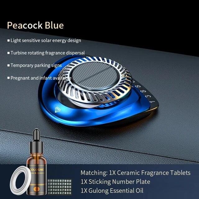 Ηλιακό Αρωματικό Αυτοκινήτου Περιστρεφόμενος Διαχύτης Αρώματος με Πινακίδα Αριθμού Τηλεφώνου Στάθμευσης Αξεσουάρ Εσωτερικού Αυτοκινήτου Διάχυση Αιθέριων Ελαίων