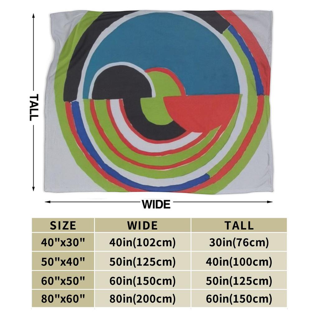 Sonia Delaunay  ABSTRACT SWIRL Custom Comfortable Party An UltraSoft Micro Fleece Blanket
