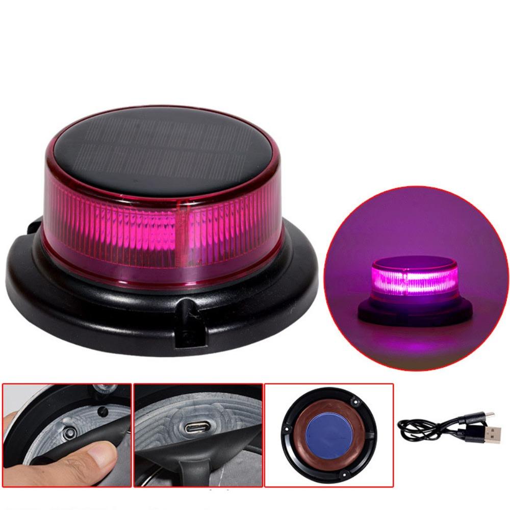 Waterproof Solar Powered Rotating Strobe Light Off-Road Warning Lamp  Off-Road Vehicles