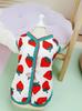 Pet Dog Cat Lemon Strawberry Print Vest Small Dogs Cats Summer Outfit Breathable Cute Soft Lightweight Casual