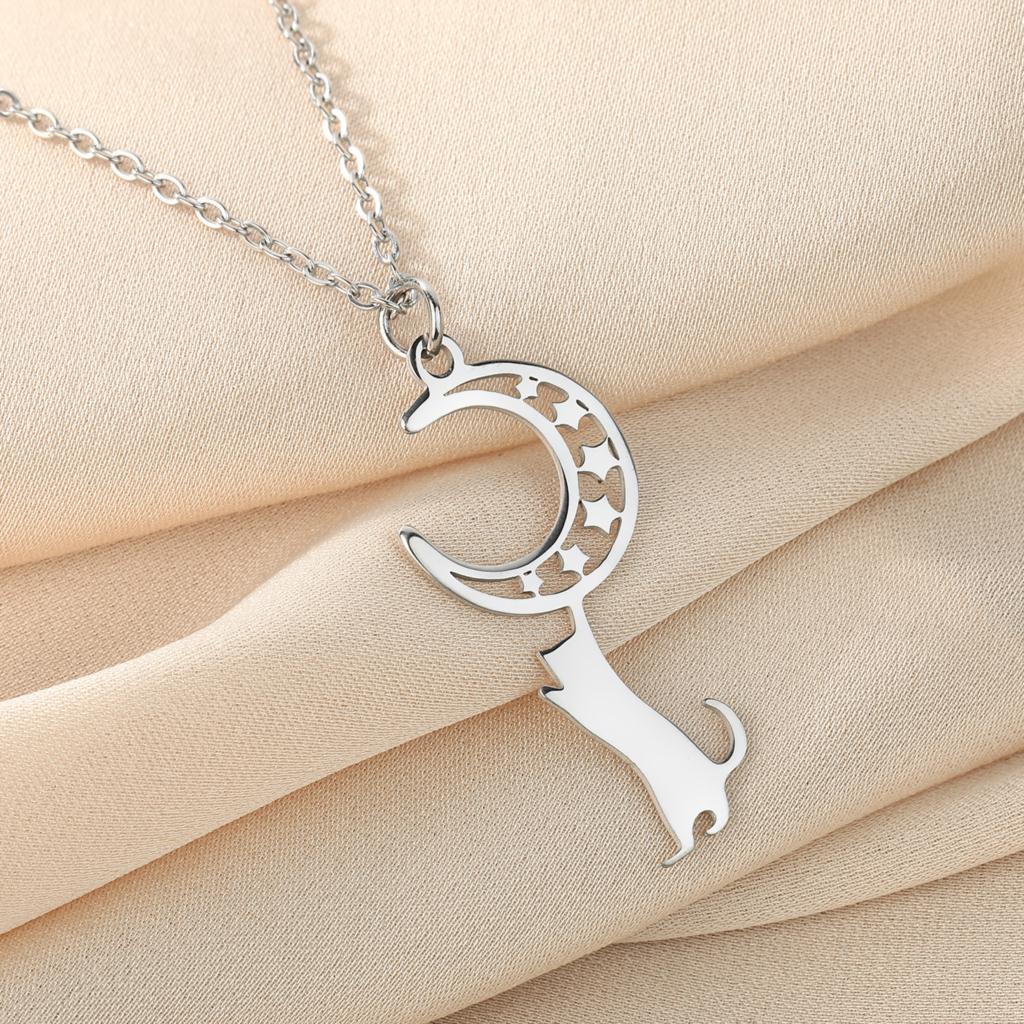 Kinitial Exquisite Fashion Necklace Animal and Cat Lovert Gift, Mom, Friend Valentine's Day Birthday Gift