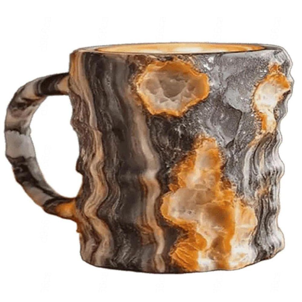 Double Wall Crystal Coffee Mugs 325ML 11oz Insulation Water Cup Mineral Stainless Steel Cup  Gifts