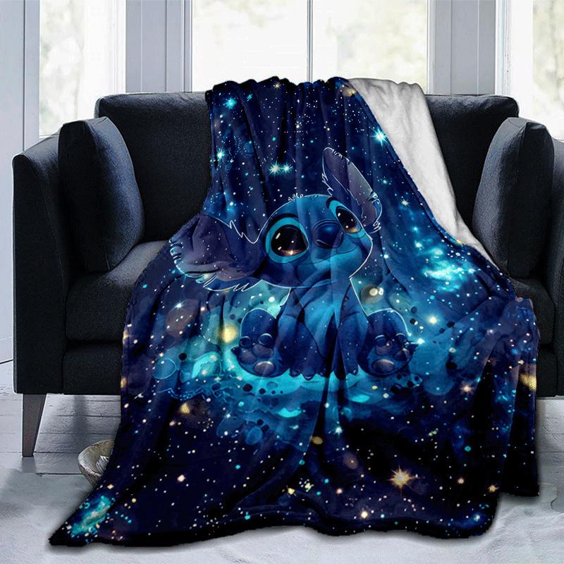 

1pc Stitch Printing Blanket - Soft, All-Season Throw for Living Room, Bedroom,Travel 80cmx120cm(31inx47in)