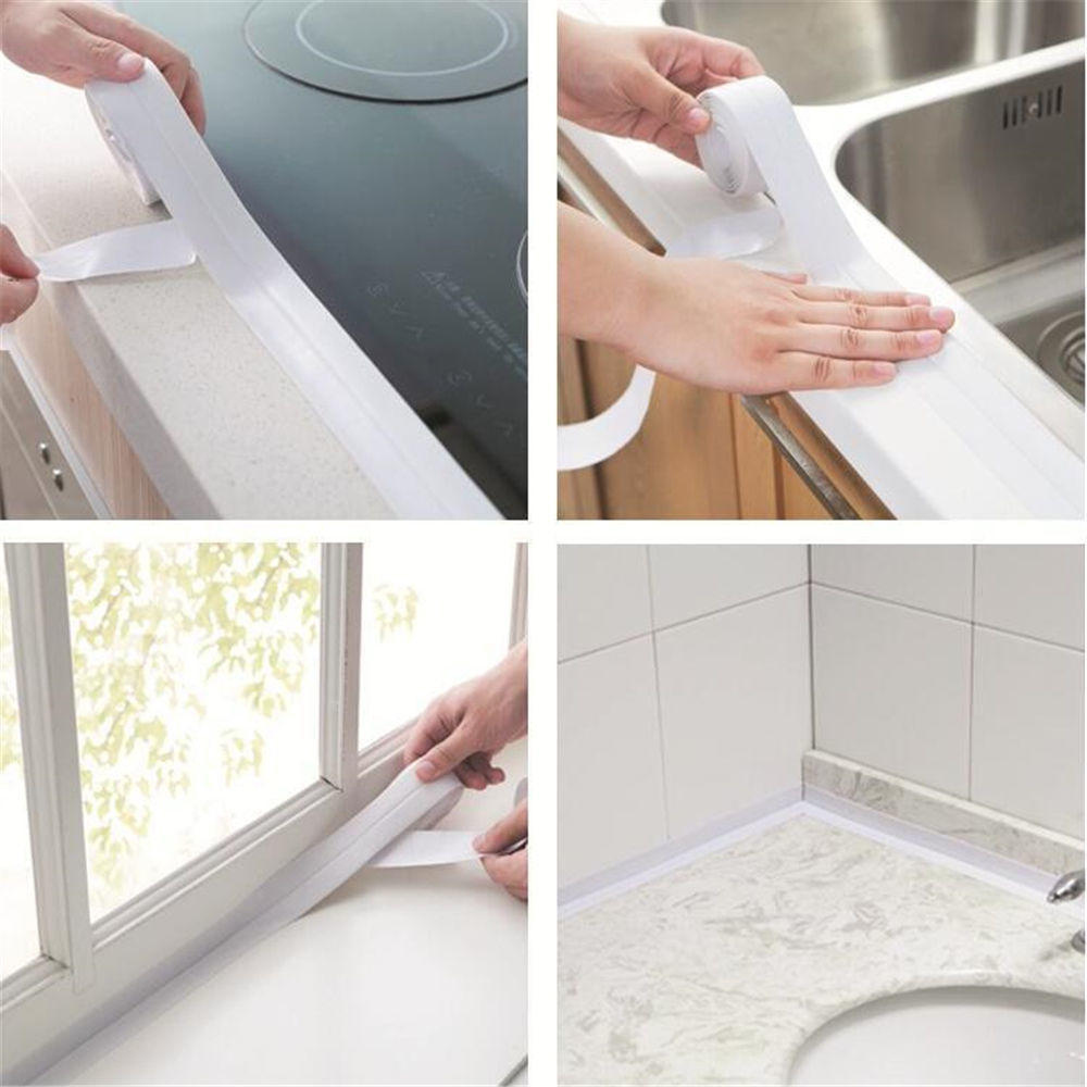 Buy Waterproof Wall Caulk Strip White Kitchen Sink Tile Crack Repair