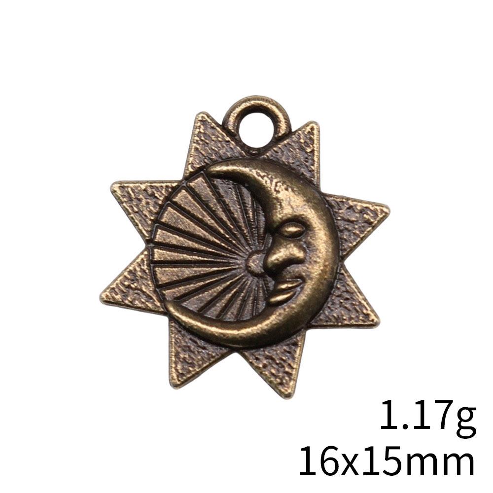 Sun Charm Moon Star Pendant Alloy Charms For Celestial Space Theme DIY Bracelet Necklace Jewelry Making Supplies For