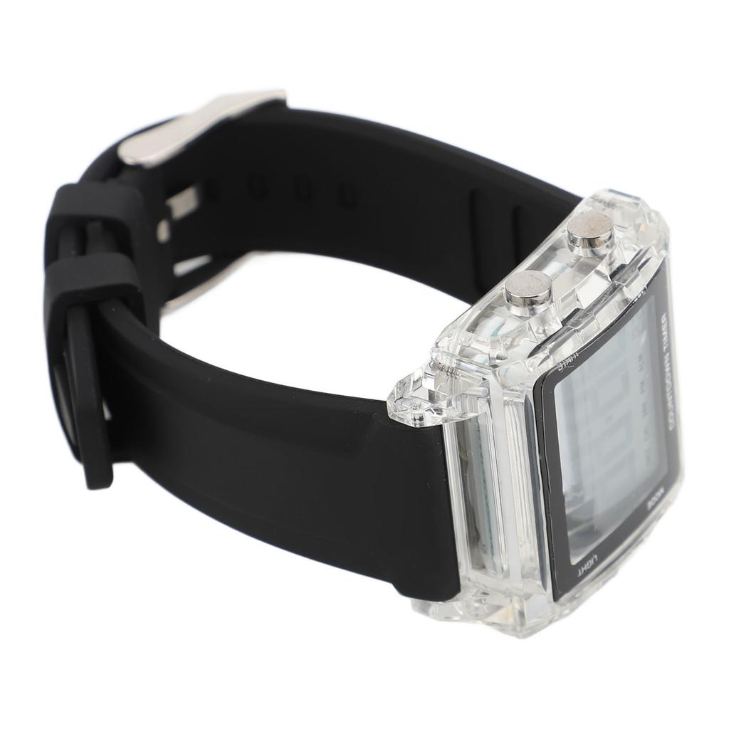 Classical Unisex Electronic LED Watch Simple Chronograph Date 50m Water Proof Rectangle Sports Digital Watch for Travel
