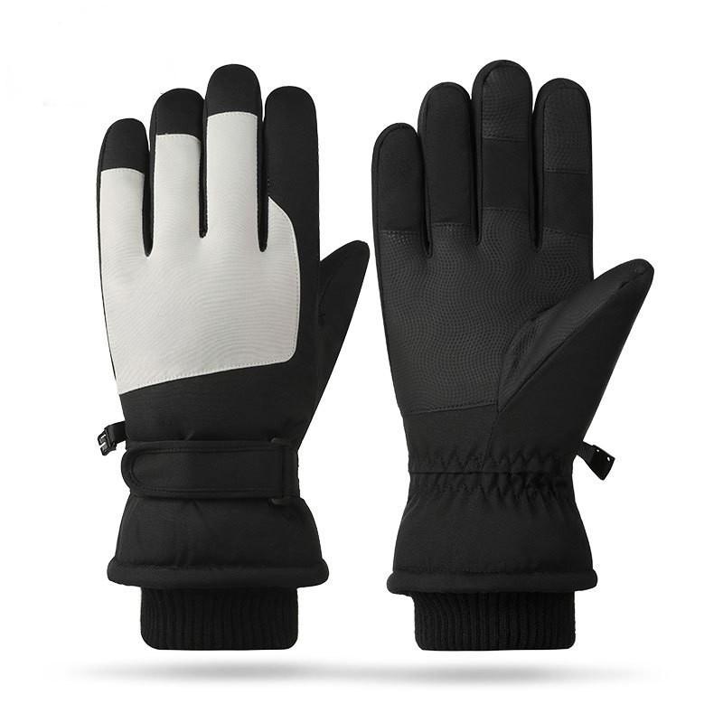 Outdoor Sports Gloves Winter Fleece Men and Women Thickened Windproof and Water-resistant Warm and Windproof Ski Gloves