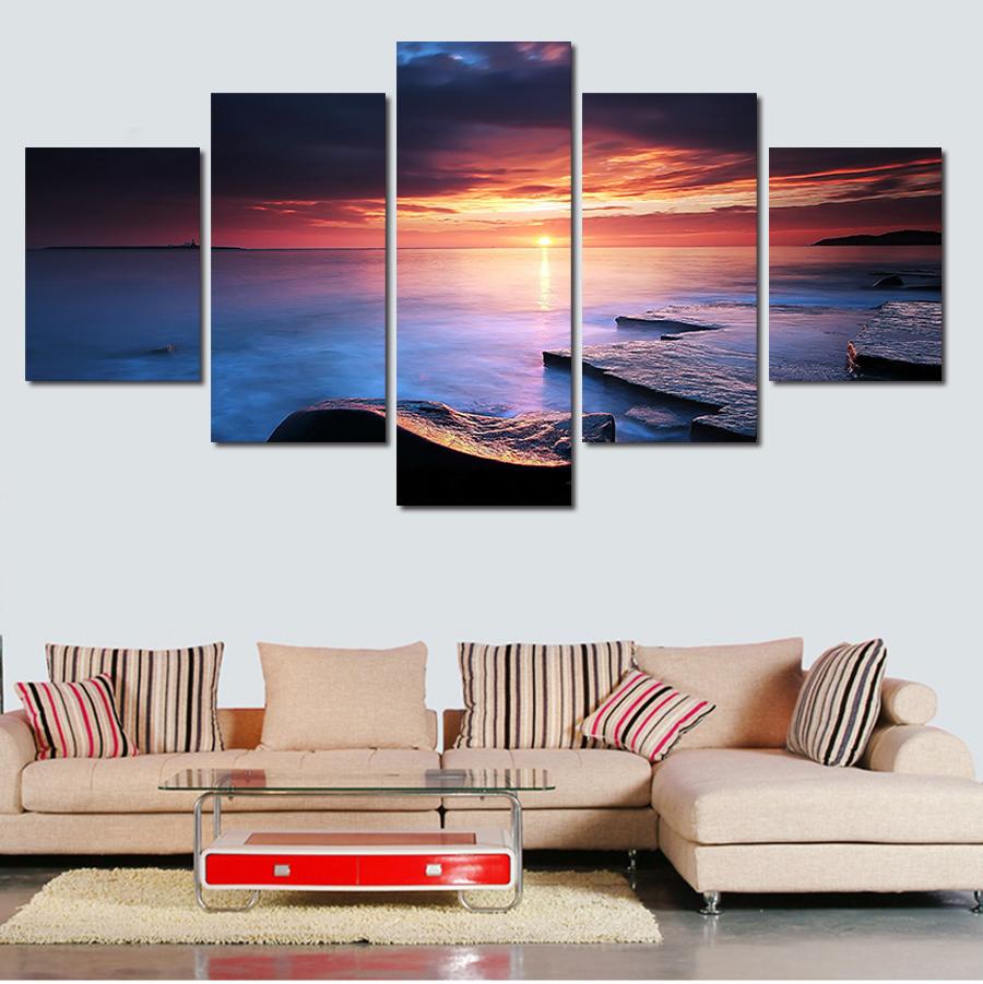 

Специальное предложение Cuadros, новинка, 5 шт., настенное искусство, морская современная HD-картина, украшение для дома, гостиная, холст, постеры и принты, живопись