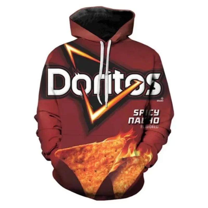 Φθινοπωρινό Φούτερ Παιδικό Doritos Snack Ανδρικό Αστείο Γραφικό Πουλόβερ Ενηλίκων Καθημερινά Ρούχα με Κουκούλα Μόδα για Αγόρια Κορίτσια Επάνω Παλτό