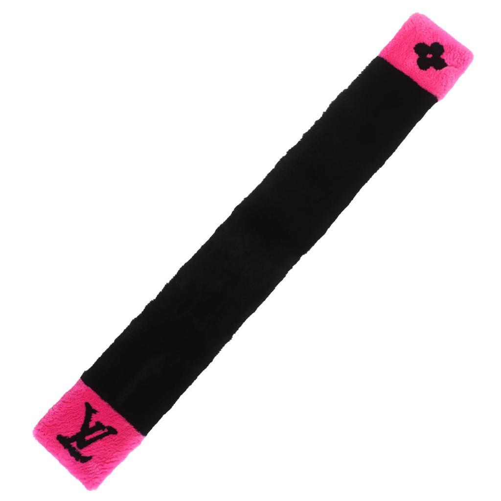 LOUIS VUITTON Scarf LV in the City Black pink Beaver Women M70872 Used