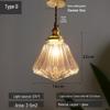 Nordic Minimalist Brass and Glass Pendant Light for Bedroom, Bedside, and Restaurant Ambience