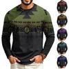 Men's Round Neck Raglan Long Sleeve Casual T-Shirt