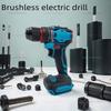 Brushless Electric Drill with 2-Speed Metal Chuck Compact Screwdriver for Projects Compatible with Makita 18V Battery(No Battery