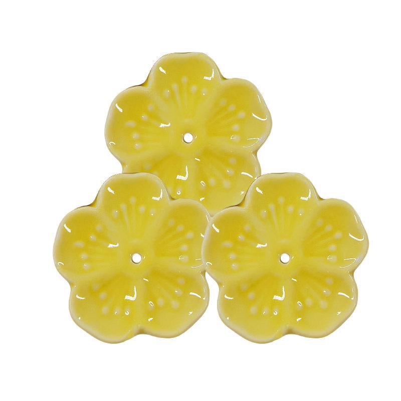 Ceramic Cherry Blossom Incense Holder & Spoon Rest Set