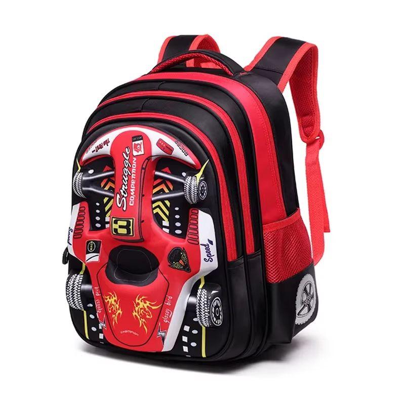 Wasserdicht Leicht 3D Auto Rucksack Kindergarten Kind Vorschule Rucksack Kleine Kinder Junge Mädchen Schultasche Grundschule Rot Blau