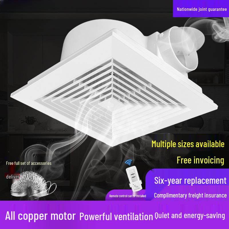Chess & Card Room Ventilation Fan: Powerful, Silent Ceiling-Mounted Exhaust for Kitchen & Bathroom