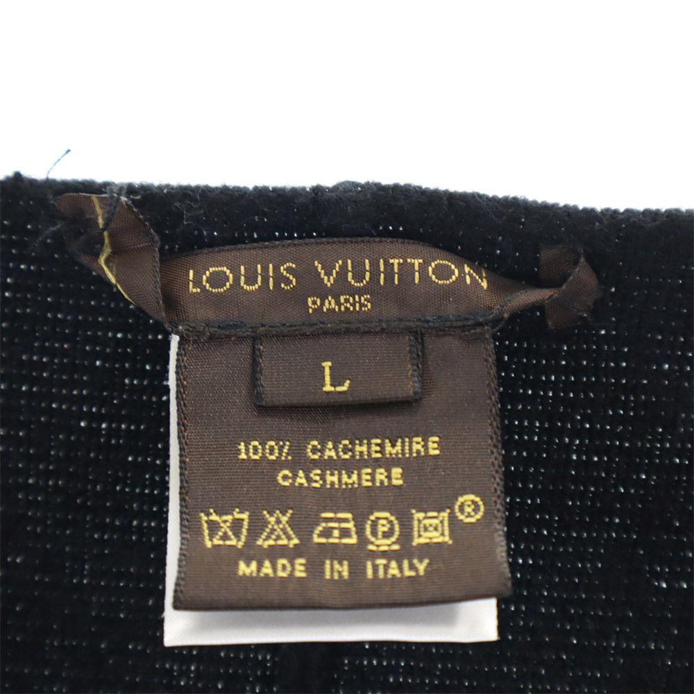 Louis Vuitton Made In Italy Cashmere 100% Jacket L Black Cardigan Women Used
