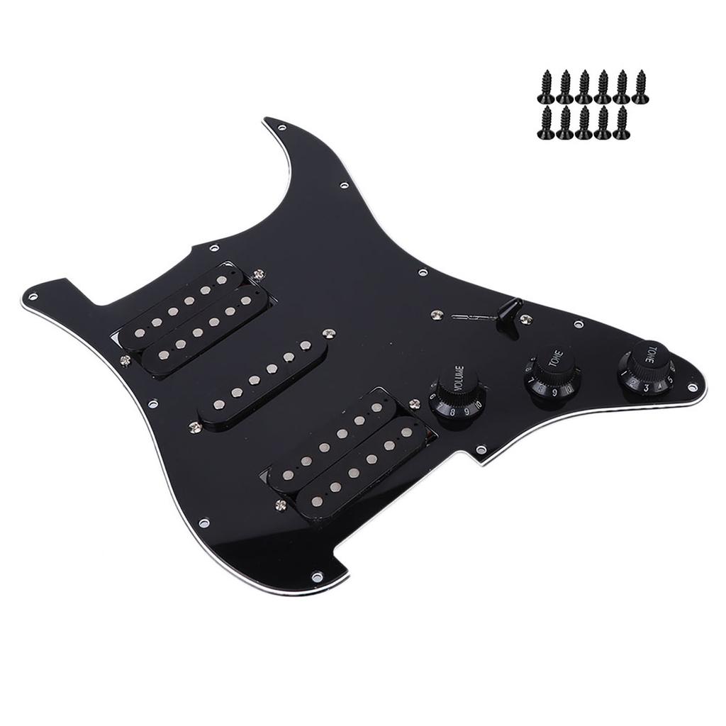 Electric Guitar Board Pickguard Humbucker with HSH Pickup Loaded Prewired Noire
