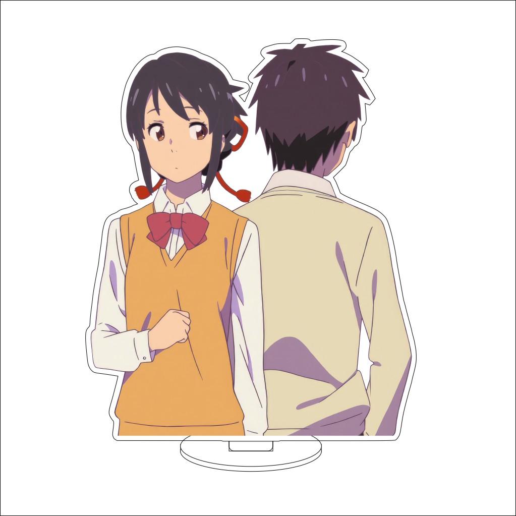 16CM Anime Your Name Cosplay Acrylic Stand Ornaments Okudera Miki Natori Sayaka Tachibana Taki Figure Stand Halloween Gifts