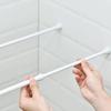 1PC - Non Punching Telescopic Rod Installation Multifunctional Mini Storage Telescopic Rod - White