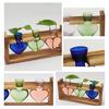 Plant Propagation Station Glass Vase with Wooden Frame Hydroponic Plant Terrarium Kit Love Bulb Vase for Indoor Plants Desktop Decor