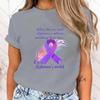 (High Quality T Shirt)Fashion When The One With Alzheimer A Believer Something To Be True It Is In Alzheimer'S World Print Ttops