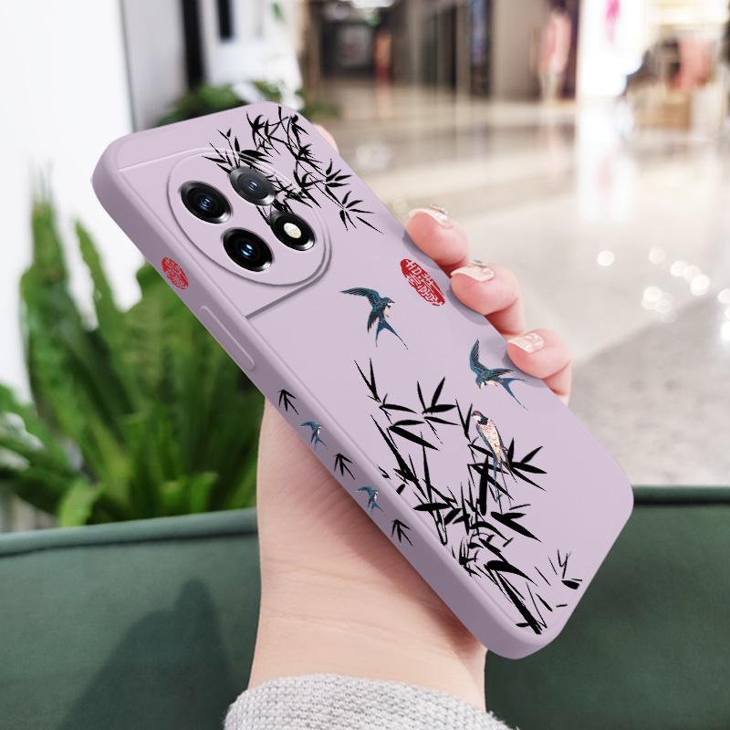 

Bamboo Forest Bird Phone Case For Oneplus 13 13R 12 12R 11 11R 10 10R 10T 9R 9RT 9 8T 8 7 7T Pro 5G Liquid Silicone Cover OnePlus 13 5G