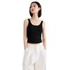 Ovieice Women's Plus Size Ice Silk Backless Tank Top with Built-in Bra Pads