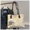 Korean Casual Large Capacity Women's Tote Bag - 2024 Trendy Simple Handbag for Versatile Commutes