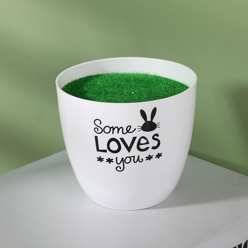 Simulation Ceramic Oval And Square Plastic Flower Pots For Small Foliage And Desktop Decor